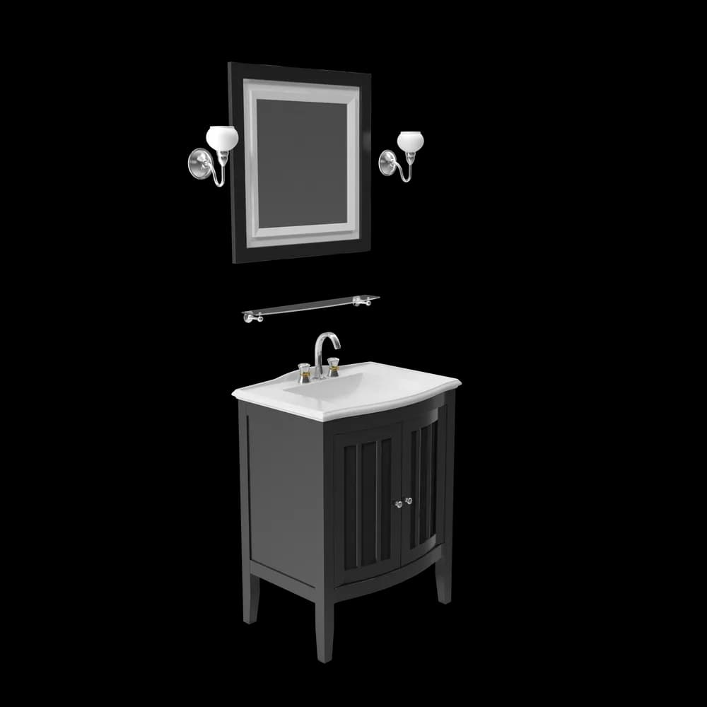 Wooden Bathroom Sink With Mirror - Thumbnail 2