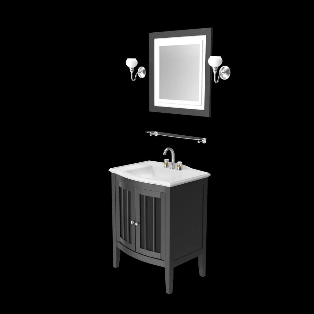 Wooden Bathroom Sink With Mirror - Thumbnail 3