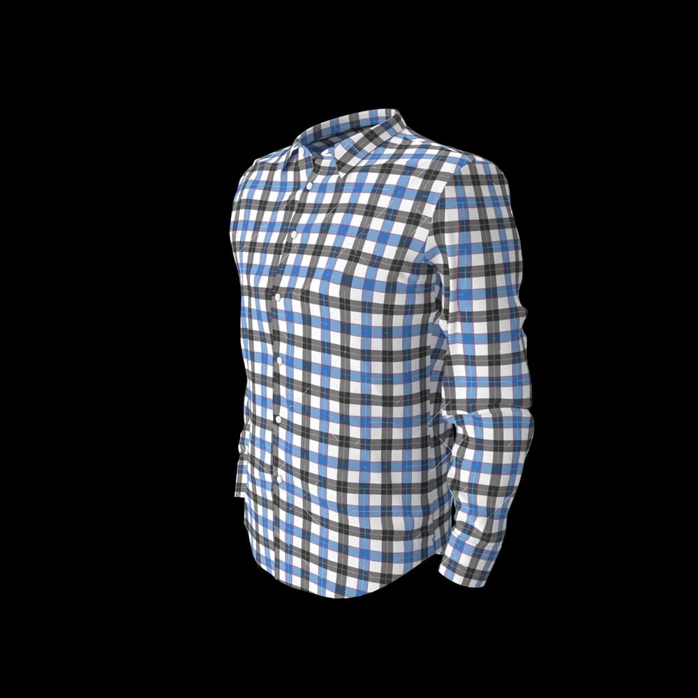 Blue & Black Check Shirt - Thumbnail 2