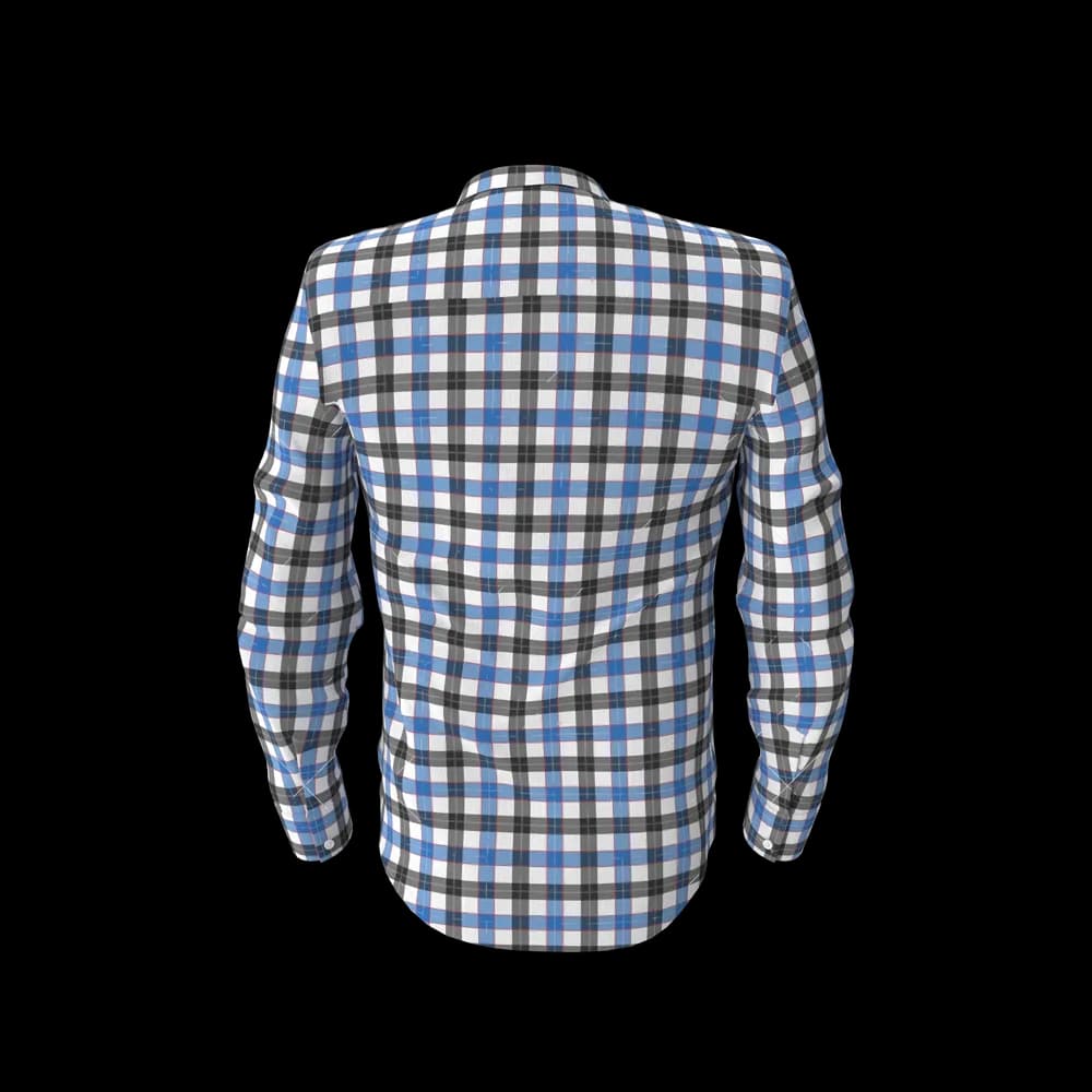 Blue & Black Check Shirt - Thumbnail 3