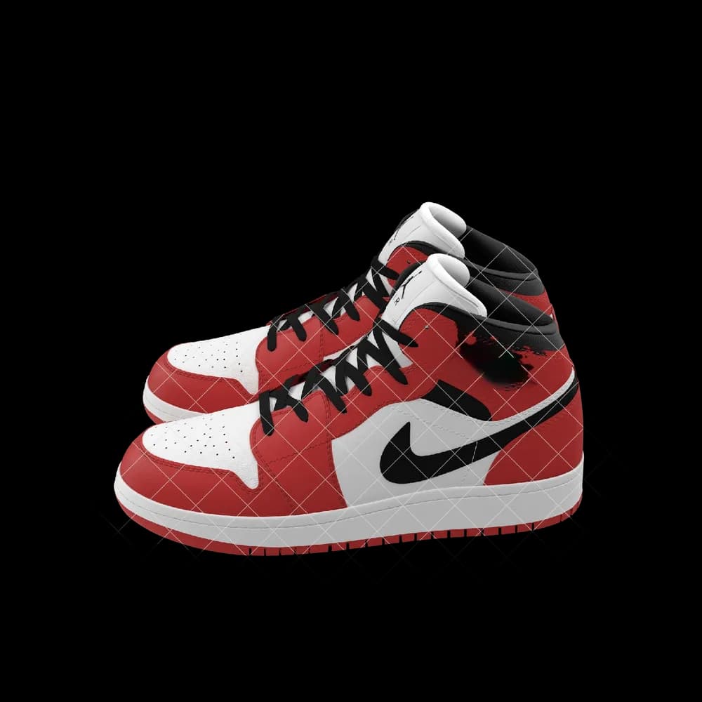 Nike Air Jordan 1 Red And Black - Thumbnail 2