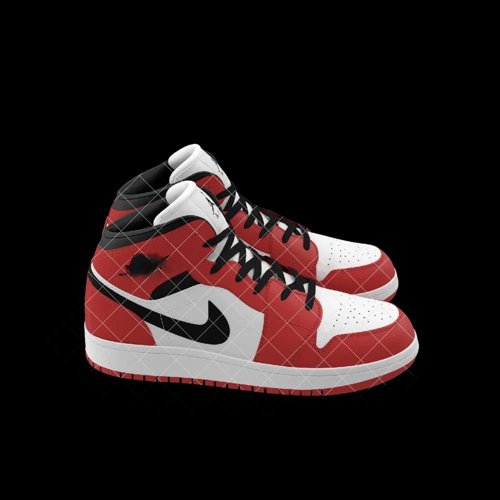 Nike Air Jordan 1 Red And Black - Thumbnail 4